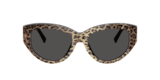 Stampa leopardo marrone su nero