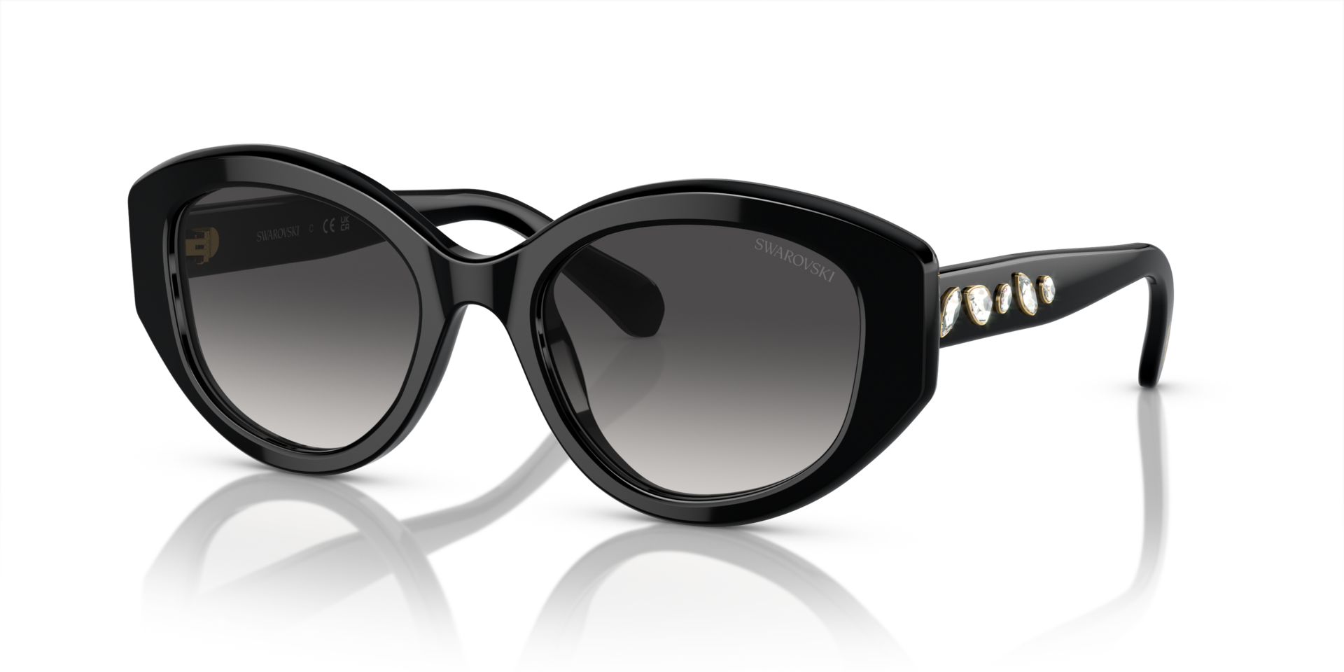 Swarovski SK6005 Nero e Grigio - Occhiali da Sole 8056597960052 |  Salmoiraghi e Viganò